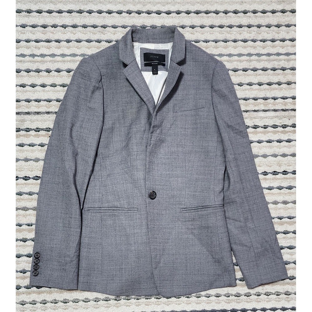 J. Crew Gray Regent Fit Gray Stretch One Button Blazer Size 4